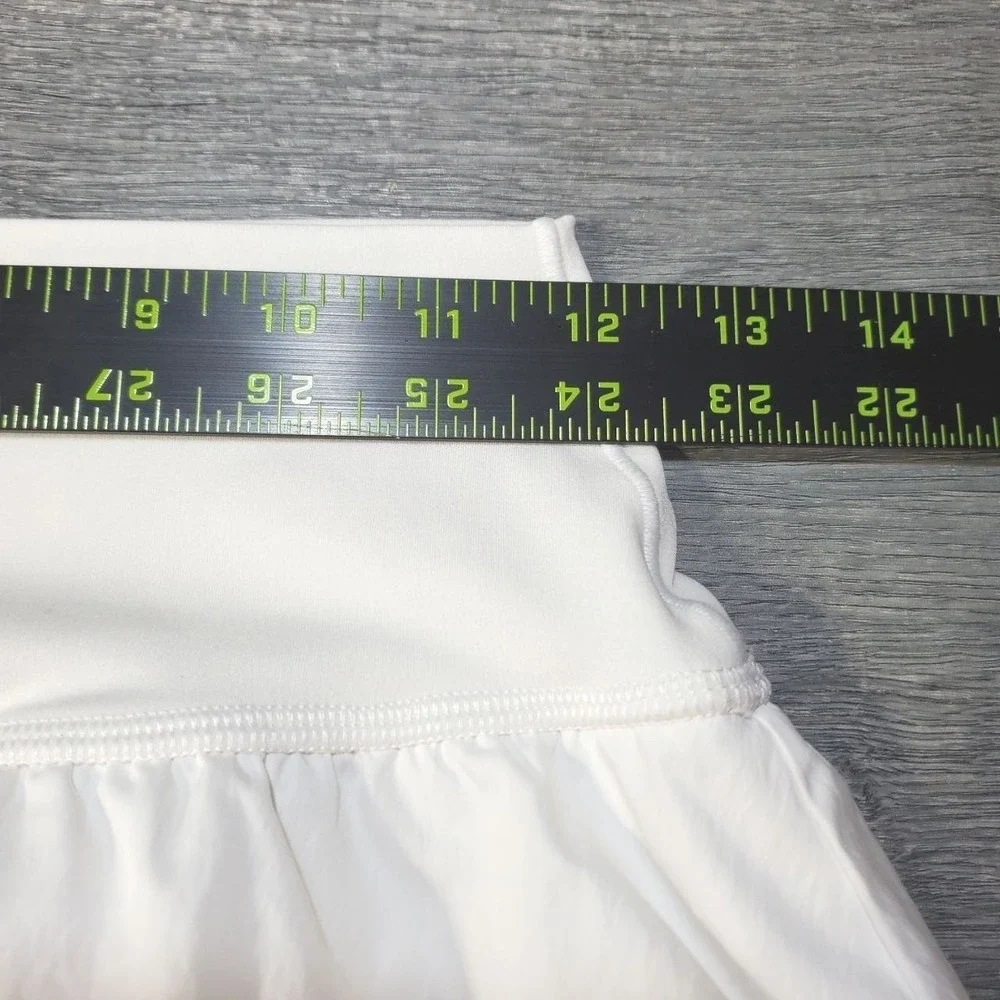OFFLINE by Aerie Real Me Bubble Skort Women M White High Waisted Tennis kirt